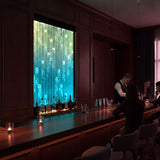 48" x 79" Tall Advanced Full Color LED Lighting Bubble Wall Fountain Floor Panel Display WiFi Bluetooth App Control