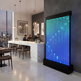 48" x 79" Tall Advanced Full Color LED Lighting Bubble Wall Fountain Floor Panel Display WiFi Bluetooth App Control