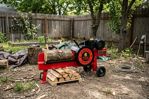 8 Ton Kinetic Wood Log Splitter 2 Second Rapid Cycle Time  New In Box  Pickup Special