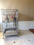STAINLESS STEEL Indoor Outdoor Macaw Parrot Cockatoo Bird Breeder Pet Cage 40x40x78 FREE SHIPPING