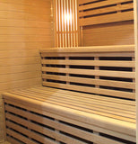 Dual Bench Canadian Hemlock Wet / Dry Traditional Swedish Steam Sauna SPA 200F Degrees Powerful 9KW Heater