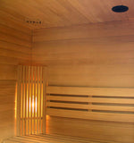 Dual Bench Canadian Hemlock Wet / Dry Traditional Swedish Steam Sauna SPA 200F Degrees Powerful 9KW Heater