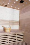 Wet Dry Traditional 3 Bench Indoor Swedish Steam SPA Sauna 4+ Person Harvia 6KW Heater 200F Temps