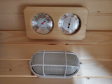 8' Ft Canadian Pine Wood Barrel Wet / Dry Swedish Steam Sauna Spa 6 Person Size Off Grid Wood Burning Heater