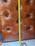New WW2 Aviator Style Turbine Jet Couch Sofa w/ Full Leather Tufted Upholstery Aluminum Backing