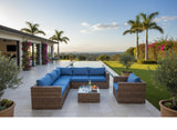 7 Piece L-Shape Outdoor Wicker Rattan Sectional with Coffee Table + Chair