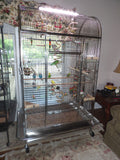 Large Indoor / Outdoor 50" x 36" x 76" Stainless Steel Bird / Amazon Parrot Dome Top Cage