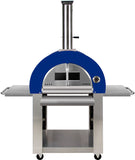 Outdoor Stainless Steel Artisan Wood-Fired Charcoal Pizza Bread Oven BBQ Grill - BLUE  CLEARANCE