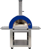 Outdoor Stainless Steel Artisan Wood-Fired Charcoal Pizza Bread Oven BBQ Grill - BLUE  CLEARANCE