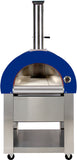 Outdoor Stainless Steel Artisan Wood-Fired Charcoal Pizza Bread Oven BBQ Grill - BLUE  CLEARANCE