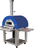 Outdoor Stainless Steel Artisan Wood-Fired Charcoal Pizza Bread Oven BBQ Grill - BLUE  CLEARANCE