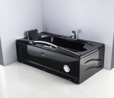 1 Person Jetted Whirlpool Tub Massage Hydrotherapy Bathtub Tub Indoor - 001A BLACK