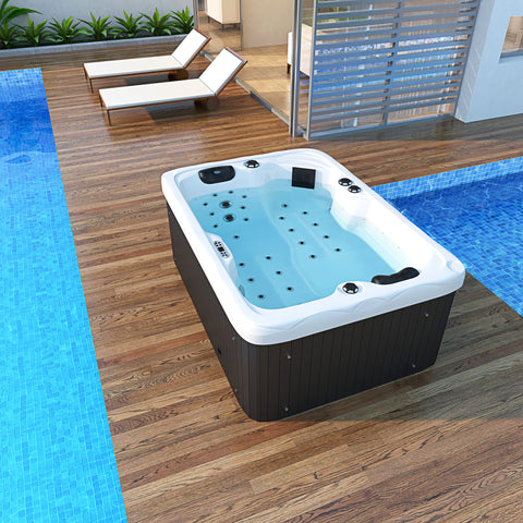 2 Person Outdoor Hydrotherapy Bathtub Hot Bath Tub Whirlpool SPA SYM6012 - 31 Color LED's