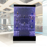 48" x 79" Tall Programmable Full Color LED Lighting Bubble Wall Fountain Floor Panel Display SHELF