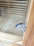 2 Person Canadian Hemlock Traditional Wet / Dry Steam Indoor Sauna w/ Harvia 6KW Upgrade Reaches 200F Degrees