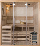 Wet Dry Traditional 3 Bench Indoor Swedish Steam SPA Sauna 4+ Person 6KW Heater *Local Pickup