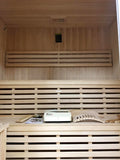 Large 4+ Person Stadium Seating Canadian Hemlock Wet Dry Traditional Swedish Steam Sauna Spa