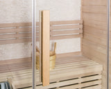 2 Person Canadian Hemlock Glass Front Indoor Swedish Wet Dry Traditional Steam Sauna SPA 4.5KW