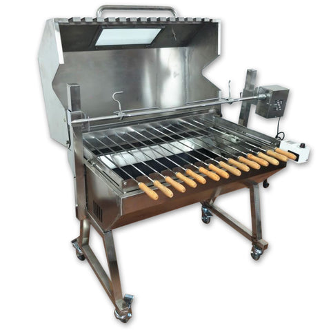 New Stainless Steel Charcoal Wood Live Fire Grill Spit Pig