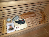 Large 4+ Person Stadium Seating Canadian Hemlock Wet Dry Traditional Swedish Steam Sauna Spa
