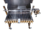 New Stainless Steel Charcoal / Wood Live Fire Grill Spit Pig Roaster w/ Rotisserie + Kabob Package