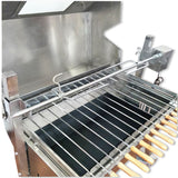 New Stainless Steel Charcoal / Wood Live Fire Grill Spit Pig Roaster w/ Rotisserie + Kabob Package