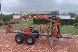 Professional Self Contained ATV Hydraulic Timer Log Crane + Logging Trailer KOHLER Engine