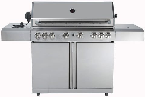 8 Burner 96,000 BTU Stainless Steel Outdoor BBQ Grill Propane NG Rotisserie