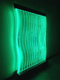 Large 4x6 Curved Full Color LED Bubble Wall Panel Floor Standing Water Fountain