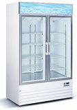 Glass Double 2 Door Reach In Freezer Ice Restaurant Merchandiser D768BM2F