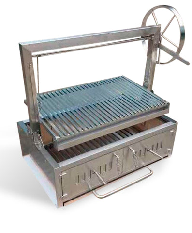 Built In Stainless Steel Outdoor Charcoal BBQ Parrilla Santa Maria / Argentine Grill Spit