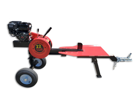 22 Ton Kinetic Rapid Split 6.5HP Gas Powered Log Splitter w/ Work Table Fire Wood Processor