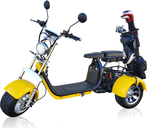 NEW 2000W Electric Trike Golf Cart Mobility Scooter Harley Style Canary Yellow CANARY YELLOW