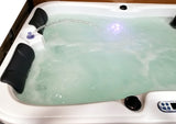 2 Person Hydrotherapy Double Recliner Hot Tub Spa with 31 Jets, LED Lights, and Insulated Hard Top Cover - 085B