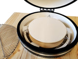 XL Size 26" Ceramic Egg Kamado BBQ Grill Smoker w/ Wood Table Pizza Stone