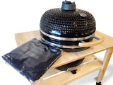 XL Size 26" Ceramic Egg Kamado BBQ Grill Smoker w/ Wood Table Pizza Stone