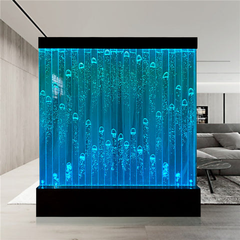 72" Wide x 79" Tall Full Color LED Lighting Bubble Wall Fountain Floor Panel Display