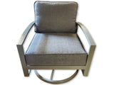 4 Units Aluminum Frame Swivel Rocker Outdoor Patio Furniture Chair Brown or Grey Frame