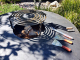 XL SIZE CORTEN Steel Outdoor Wood / Charcoal Hibachi BBQ Grill Kitchen Fire Pit 59"