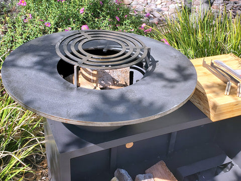 Modern Design CORTEN Steel Outdoor Wood / Charcoal BBQ Grill Kitchen F –  SDI Factory Direct Wholesale