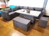 8 Seat Modern Design Outdoor Wicker Rattan Outdoor Patio Furniture Adjustable Height Coffee Table