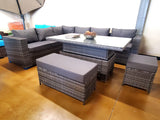 8 Seat Modern Design Outdoor Wicker Rattan Outdoor Patio Furniture Adjustable Height Coffee Table