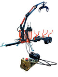 Professional Self Contained ATV Hydraulic Timer Log Crane + Logging Trailer KOHLER Engine