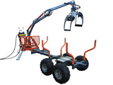 Professional Self Contained ATV Hydraulic Timer Log Crane + Logging Trailer KOHLER Engine