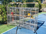 BULK SALE - Two (2 Units) - XL Size Indoor / Outdoor 304 Stainless Steel Bird Parrot Macaw Cages