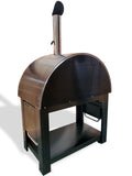 44" XL Wood Fired Outdoor BLACK Stainless Steel Pizza Oven BBQ Grill w/ Cover