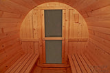 6' Ft 4 Person Barrel Sauna Canadian Outdoor Pine Wood Wet / Dry Steam Spa  9KW HEATER UPGRADE