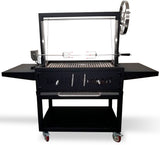 Outdoor Argentine Santa Maria Charcoal Wood BBQ Grill Spit Roaster Parrilla