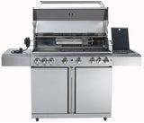 8 Burner 96,000 BTU Stainless Steel Outdoor BBQ Grill Propane NG Rotisserie