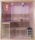 Wet Dry Traditional 3 Bench Indoor Swedish Steam SPA Sauna 4+ Person 6KW Heater *Local Pickup